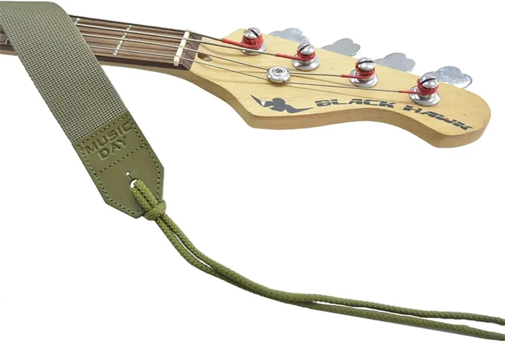 Гітарний ремінь Ренесанс із термотисненням Music Day Ranger Green