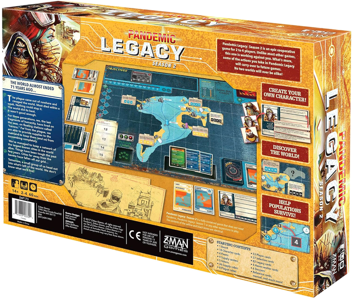 Настільна гра Asmodee Pandemic Legacy Season 2 Жовта (3558380052241) - зображення 2