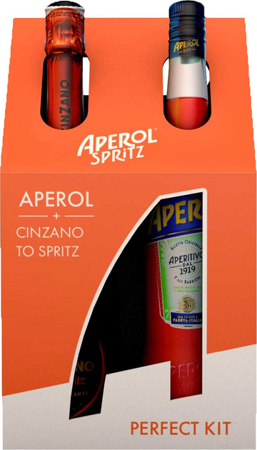 Аперитив Aperol Aperetivo 0.7 л 11% + Вино игристое Cinzano To-Spritz белое сухое 0.75 л 11% (4820180020225) - изображение 1