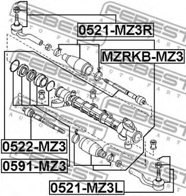 Рульова тяга Febest (0522MZ3) - зображення 2