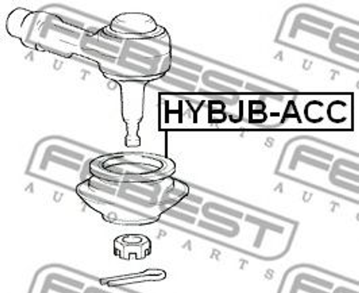 Пыльник рулевого наконечника Febest (HYBJBACC) - изображение 2