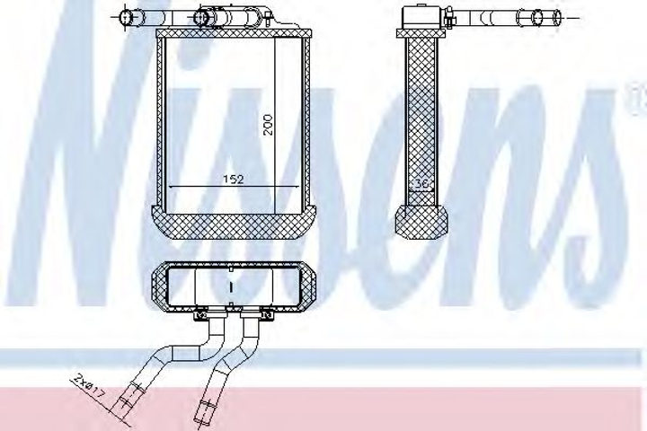 печь MB ML W 163(98-)ML 230(+)[OE 163 830 00 61] Nissens (72045) - изображение 1