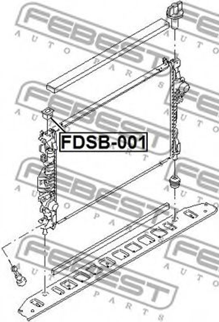 Втулка крепления радиатора Febest (FDSB001) - изображение 2