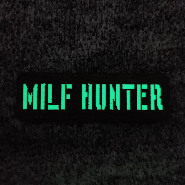 Патч / шеврон светящийся Milf Hunter Laser Cut черный - изображение 2