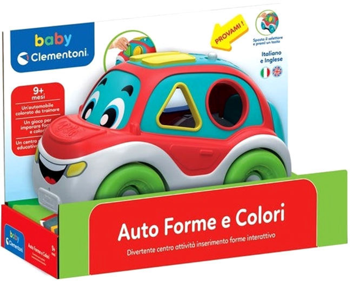 Машинка-сортер Clementoni Car Shapes and Colors 3 в 1 (8005125177745) - зображення 1