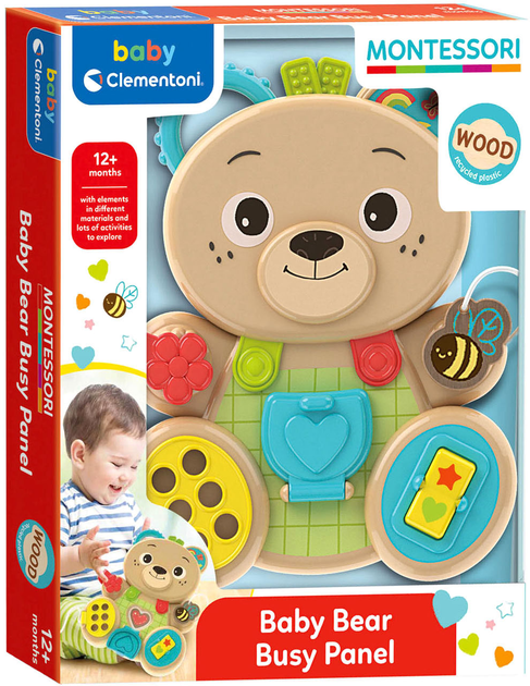 Розвиваюча іграшка Clementoni Montessori Baby Bear (8005125178568) - зображення 1