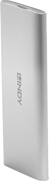 Зовнішня кишеня Lindy M.2 SATA USB-C 3.2 Gen2 Enclosure Grey (4002888433327) - зображення 1