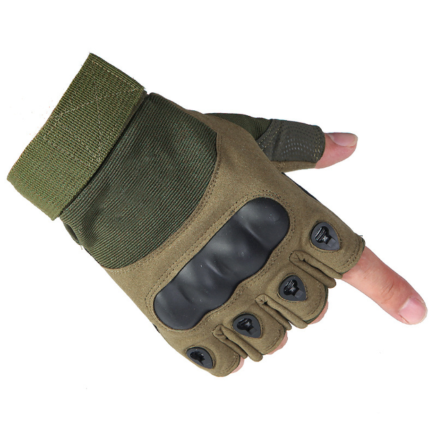 Захисні рукавиці CSJ Half Finger Tactical Gloves Green - XL - зображення 2