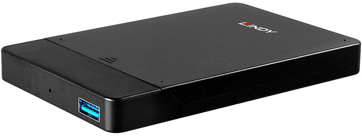 Kieszeń zewnętrzna Lindy SATA 2.5" USB 3.0 Enclosure Black (4002888433310) - obraz 1