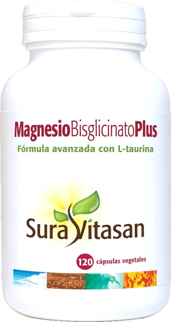 Дієтична добавка Sura Vitasan Magnesio Bisglicinato Plus 120 капсул (0628747120326) - зображення 1