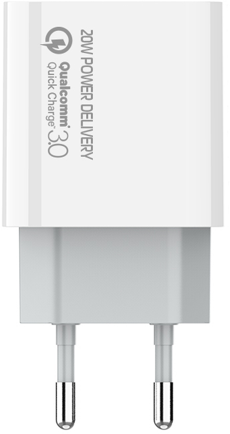 Мережевий зарядний пристрій ColorWay Power Delivery USB Type-C 20W White (CW-CHS026PD-WT) - зображення 3