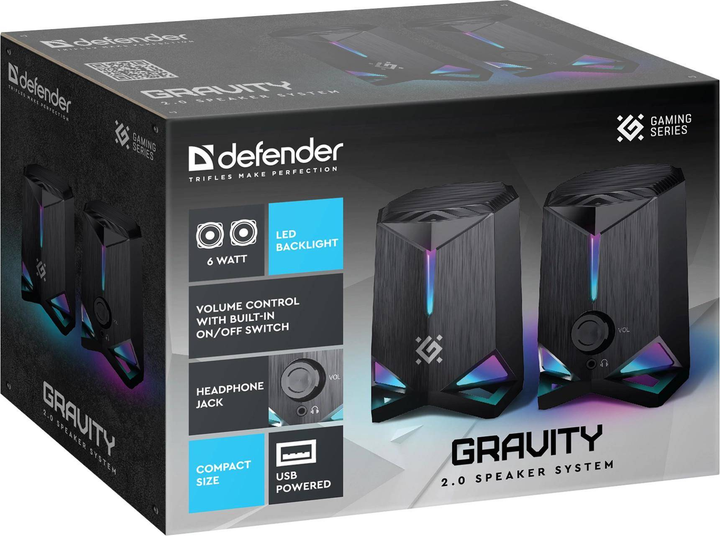 Głośniki Defender GRAVITY 2.0 6W USB LED RGB (4745090824964) - obraz 3