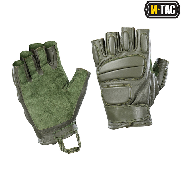 Перчатки M-Tac беспалые кожаные Assault Tactical Mk.1 Olive L - изображение 1