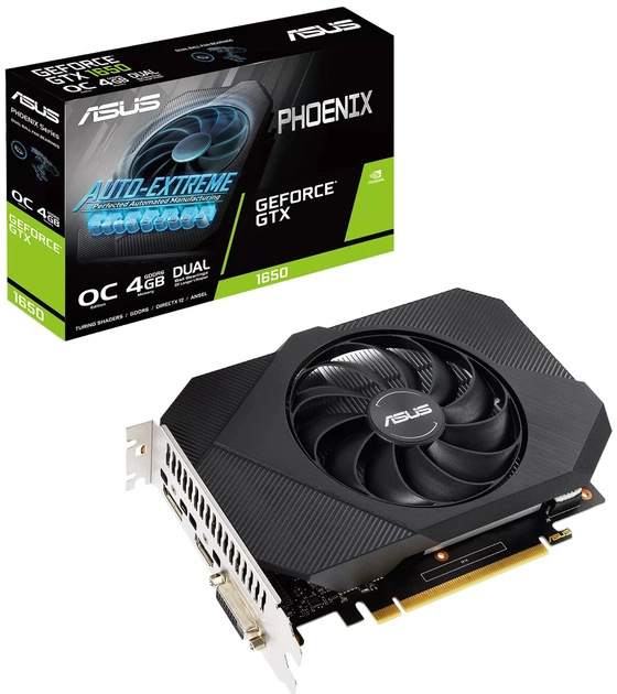 Відеокарта ASUS PCI-Ex GeForce GTX 1650 Phoenix OC 4GB GDDR6 (128bit) (1 x HDMI, 1 x DisplayPort, 1 x DVI-D) (PH-GTX1650-O4GD6-P) - зображення 7