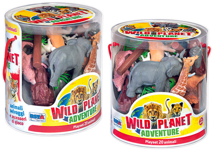 Набір фігурок RS Toys Cylinder With Wild Animals 20 шт (8004817109965) - зображення 2