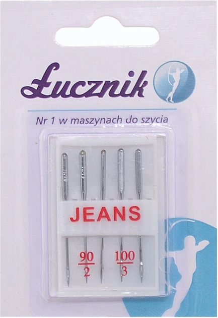 Igły do maszyn do szycia Lucznik Jeans (5907595765749) - obraz 1