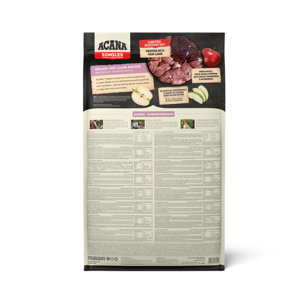 Сухий корм для собак усіх порід на всіх стадіях життя ACANA GRASS-FED LAMB з чутливим травленням, з ягням, 11.4 кг - Фото 3 Сухий корм для собак усіх порід на всіх стадіях життя ACANA GRASS-FED LAMB з чутливим травленням, з ягням, 11.4 кг - изображение 3