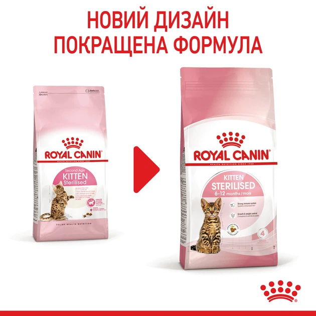 Сухой корм для стерилизованных котят Royal Canin Kitten Sterilised , 400 г - изображение 2
