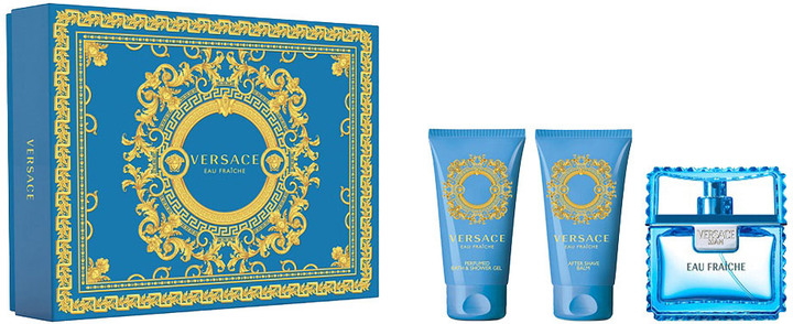 Zestaw prezentowy męski Versace Man Eau Fraiche Woda toaletowa 50 ml + Żel pod prysznic 50 ml + Balsam po goleniu 50 ml (8011003885053) - obraz 1