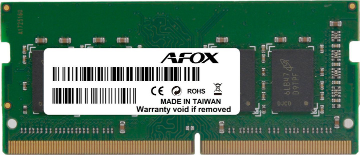 Оперативна пам'ять AFOX SODIMM DDR3-1600 4096MB PC3-12800 (AFSD38BK1P) - зображення 1