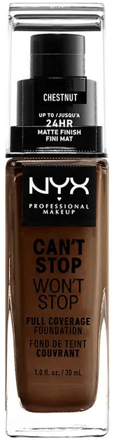 Podkład matujący NYX Can\'t Stop Won\'t Stop Full Coverage Chestnut 30 ml (0800897181130) - obraz 1