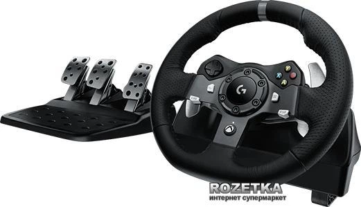 Дротове кермо Logitech G920 Driving Force PC/Xbox One Black (941-000123) - Фото 4 Дротове кермо Logitech G920 Driving Force PC/Xbox One Black (941-000123) - зображення 4