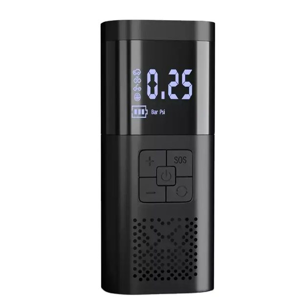 Автомобильный аккумуляторный компрессор с ЖК монитором Wireless air pump VC027 для шин автомобиля и велосипеда - изображение 2