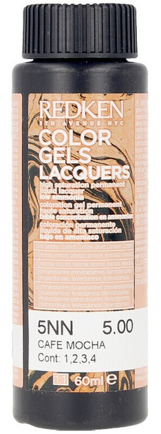 Trwała farba do włosów Redken Color Gels Lacquers 5NN Natural Cafe Mocha 60 ml (0884486415196) - obraz 1