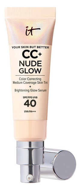 CC Krem It Cosmetics CC and Nude Glow Lightweight Foundation and Glow Serum with SPF 40 Fair Light 32 ml (3605972653369) - obraz 1