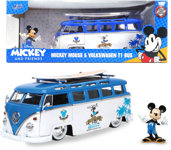 Автобус Simba Disney Disney Mickey Volkswagen T1 з фігуркою (4006333079559) - зображення 1