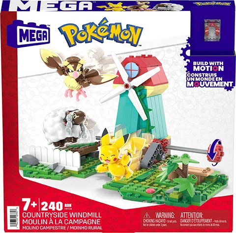 Klocki konstrukcyjne Mega Pokemon Wiejski wiatrak 240 elementów (0194735107858) - obraz 5