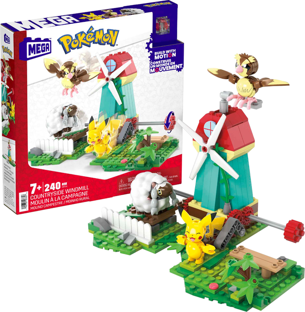 Конструктор Mattel Mega Pokemon Сільський вітряк 240 деталей (0194735107858) - зображення 1