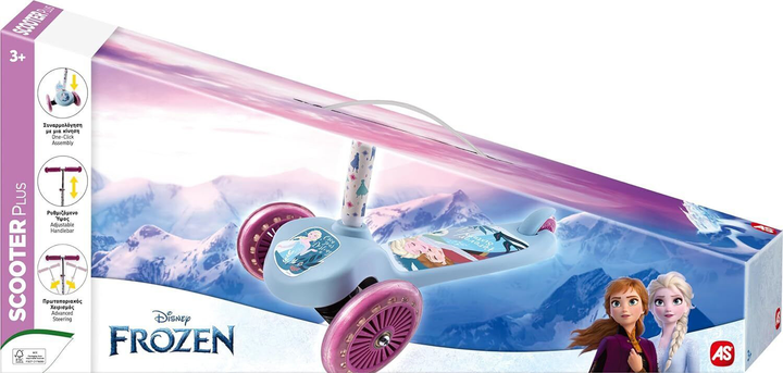 Hulajnoga Rocco Giocattoli Frozen 3 Wheels Scooter Różowo-niebieska (8027679077647) - obraz 2