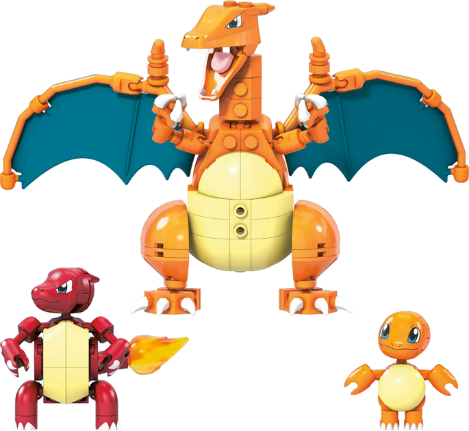 Klocki konstrukcyjne Mattel Mega Construx Pokémon Ewolucja Charmandera 313 części (0194735039364) - obraz 2