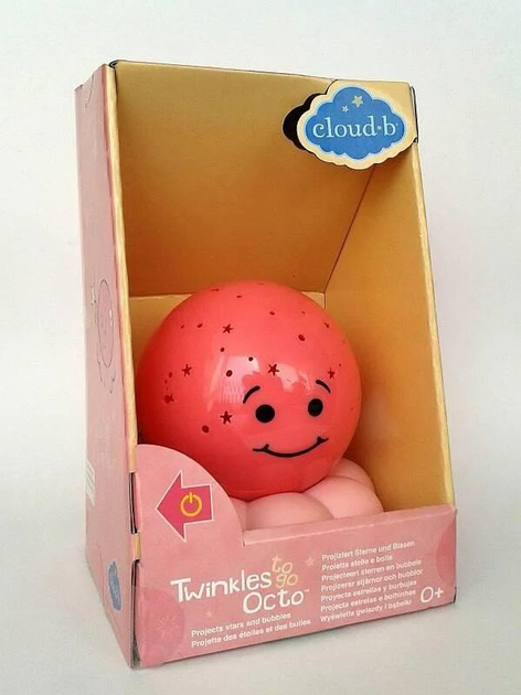 Іграшка-нічник Cloud B Twinkles To Go Octo Pink Salmon (0872354009912) - зображення 1