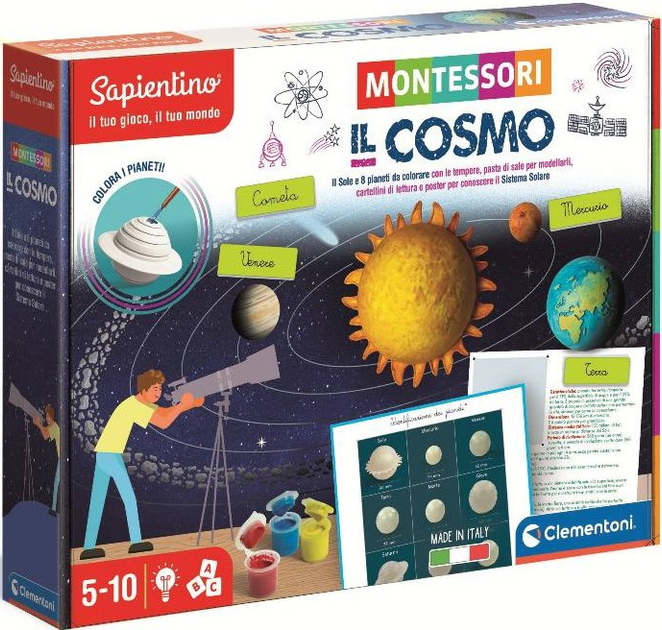 Zestaw do eksperymentów naukowych Clementoni Montessori The Cosmos (8005125163595) - obraz 1