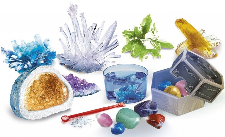 Набір для наукових експериментів Clementoni Science & Play Giant Crystals and Precious Stones (8005125193141) - зображення 2