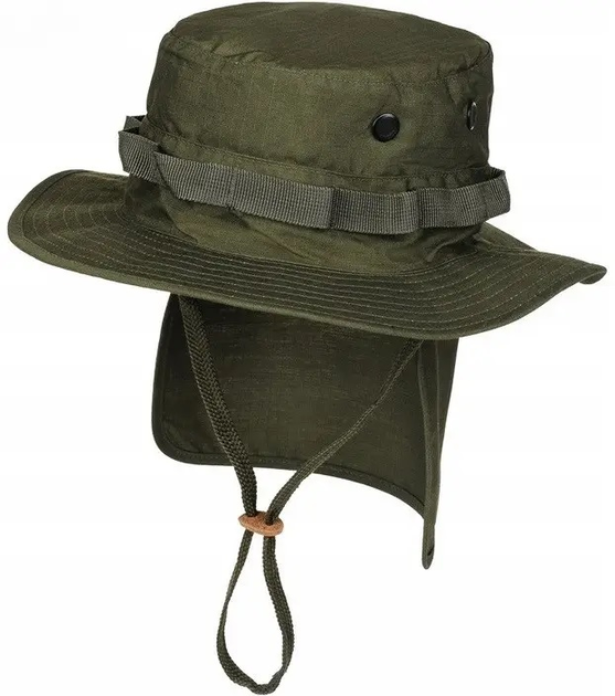 Панама Sturm Mil-Tec British Boonie Hat with Neck Flap R/S Olive 2XL (12326101) - изображение 1