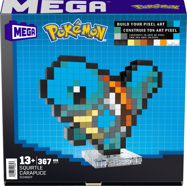 Klocki konstrukcyjne Mega Pokemon Pixel Squirtle 367 elementów (0194735190843) - obraz 4