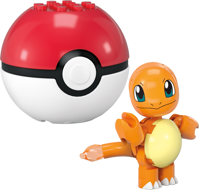 Klocki konstrukcyjne Mega Pokemon Pokeball Charmander i Pichu 40 elementów (0194735235759) - obraz 4