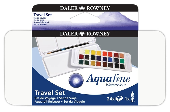 Набір для мандрівників Daler-Rowney Aquafine 24 кольори (5011386124209) - зображення 1
