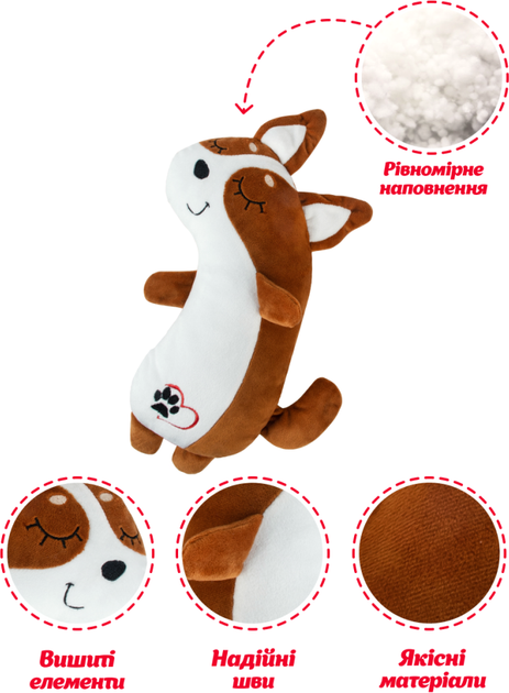 Подарункова іграшка DGT-PLUSH Коргі Плюша 14х6х30 см (4820266221553) - зображення 3