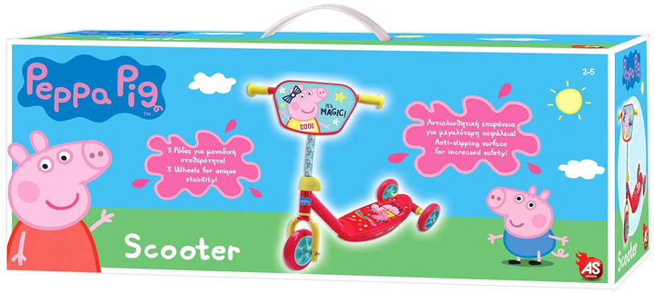 Hulajnoga Rocco Giocattoli 3-Wheel Scooter Peppa Pig (8027679071324) - obraz 1