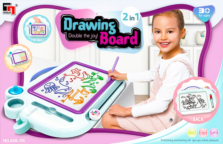 Magnetyczna tablica do rysowania Mega Creative Drawing Board z akcesoriami (5904335847611) - obraz 1