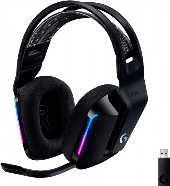 Наушники беспроводные Logitech G733 Lightspeed Wireless RGB Black (981 ...