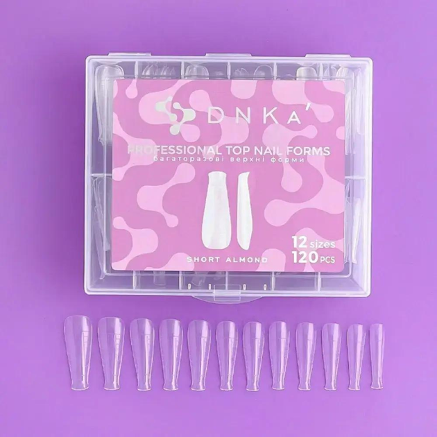 Верхние формы для наращивания Миндаль DNKa Top Nail Forms Almond 120 шт - изображение 2