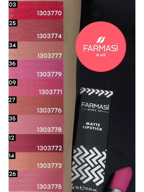 Матовая помада Farmasi Matte Красный 03 4 г - изображение 6