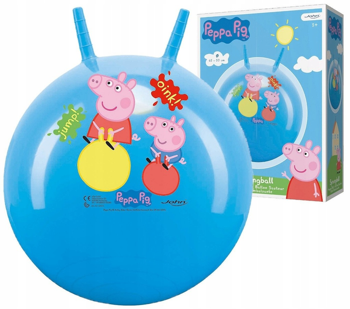 Piłka do skakania z uchwytami John Świnka Peppa (4006149595755) - obraz 3