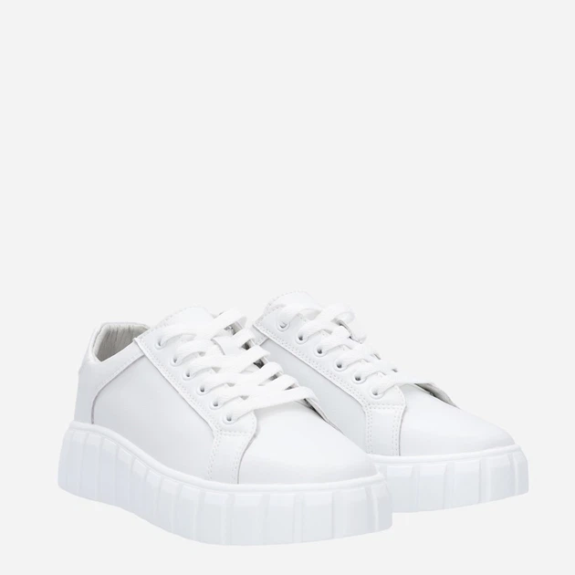 Sneakersy damskie skórzane Venezia F3033 36 23.7 cm Biały/Złoty (5906140415795) - obraz 9