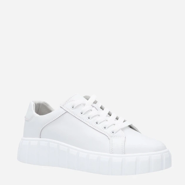 Sneakersy damskie skórzane Venezia F3033 37 24.2 cm Biały/Złoty (5906140415818) - obraz 7